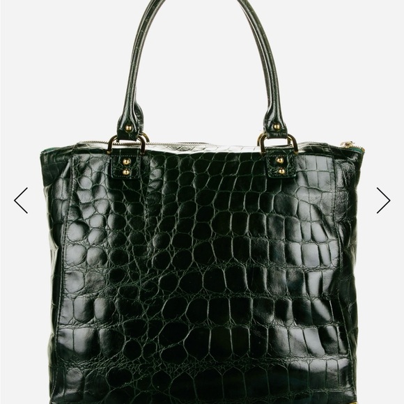 RAFE Black Crocodile-Embossed Leather Tote Bag - Picture 4 of 15